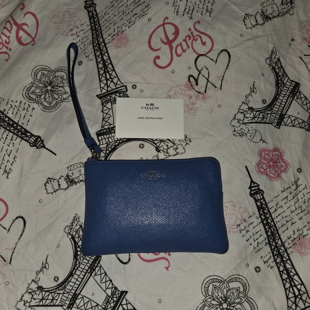 Coach Blue Wristlet